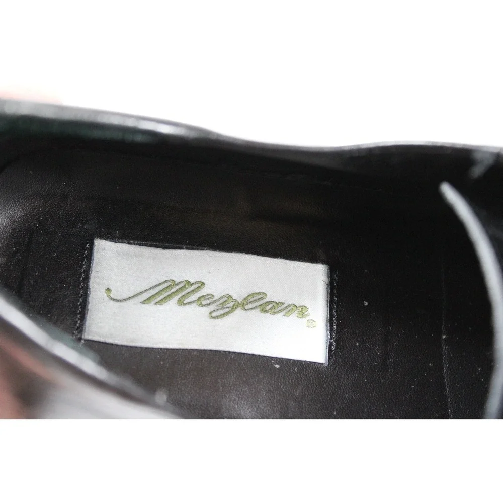 Mezlan Mens Black Leather Oxford Dress Shoes Cap Toe Lace Up Spain Size 10.5 M